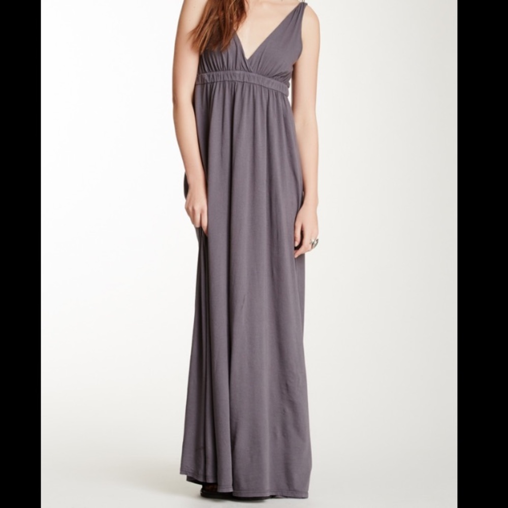 Gypsy 05 Gray Organic Cotton Maxi Dress